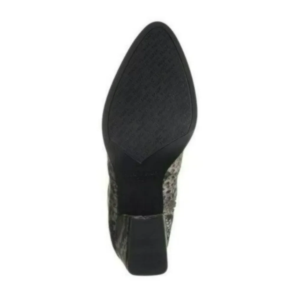 NWT Marc Fisher Snake Print Block Heel Stretch Booties - Picture 5 of 5